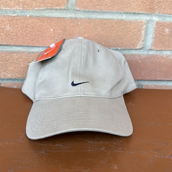 Vintage Nike Center Swoosh Hat / Y2K / New / Beige - Picture 2 of 6